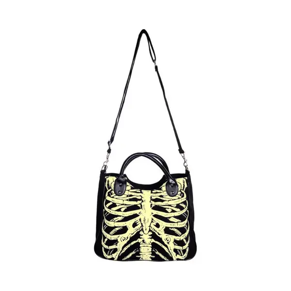 Banned Skeleton Dames Handtas - Zwart - Standard thumbnail