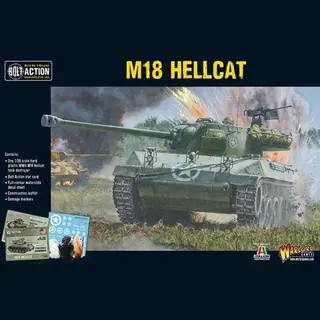 Warlord Games Us Army M18 Hellcat Tank Destoyer - 1, 56 / 28mm Plastic Scale Model Tank For Bolt Action Highly Detailed World War 2 Miniatures