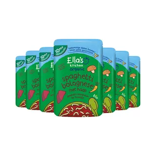 7x Ella's Kitchen Maaltijdzakje 10+ M Spaghetti Bolognese Kaas 190 Gr