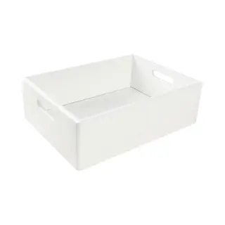 Creative Deco Xl White Wooden Crate With Handles | 40 X 30 X 13 Cm (+/- 1 Cm) | Easter Storage Box Natural Wood | Gift Box Wooden Crates For Kitchen