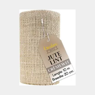 Creative Deco Weiße Juteband Jute Tischläufer | Rolle 20 Cm X 10 M | Hochzeitsdeko Dekoration | Breit Naturbrauner Stoff | Kunst Und Handwerk |