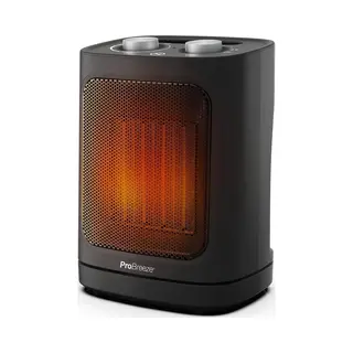 Pro Breeze Keramische Ventilatorkachel 1800W - Keramische Kachel Met Automatische Oscillatie En 2 Warmtestanden - Fan Heater - Zwart