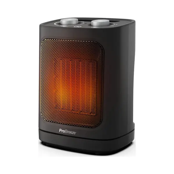 Pro Breeze Keramische Ventilatorkachel 1800W - Keramische Kachel Met Automatische Oscillatie En 2 Warmtestanden - Fan Heater - Zwart thumbnail