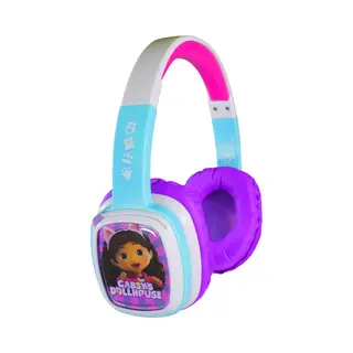 Dreamworks Gabby's Dollhouse Gabbys Dollhouse Flip'n'Switch Wired Kid's Headphones With 8 Changeable Fun Design Cards. Soft, Comfy Cushioned Earcups And Adjustable Headband.