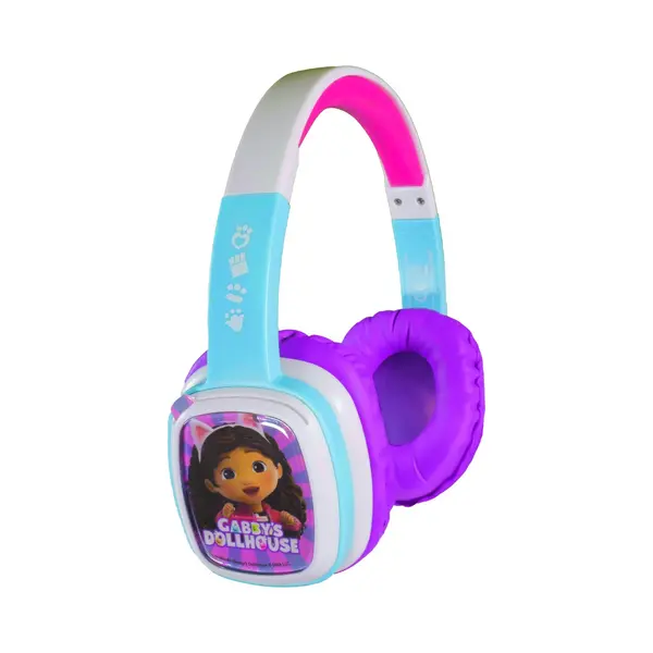 Dreamworks Gabby's Dollhouse Gabbys Dollhouse Flip'n'Switch Wired Kid's Headphones With 8 Changeable Fun Design Cards. Soft, Comfy Cushioned Earcups And Adjustable Headband. thumbnail