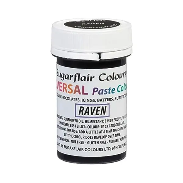 Sugarflair Colours Sugarflair Raven Universal Paste Food Colouring - Concentrated Food Colour For Colouring Of All Foods Including Cake Mix, Chocolate, Batter, Icing, thumbnail
