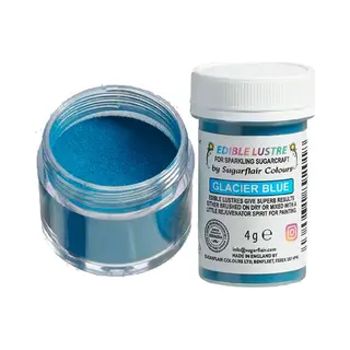 Sugarflair Colours Sugarflair Glacier Blue Edible Lustre Dust (E171 Free), Add A Lustrous Shine To Cakes Or Decorations. Brush On Or Add Rejuvenator To Create