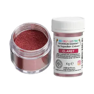 Sugarflair Colours Sugarflair Claret Edible Lustre Dust (E171 Free), Add A Lustrous Shine To Cakes Or Decorations. Brush On Or Add Rejuvenator To Create Eye-Catching