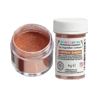 Sugarflair Colours Sugarflair Copper Sheen Edible Lustre Dust (E171 Free), Add A Lustrous Shine To Cakes Or Decorations. Brush On Or Add Rejuvenator To Create