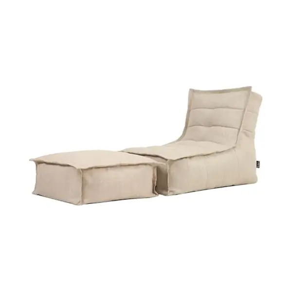Icon Sitzsack Sitzsackgarnitur Mit Liege Und Fußhocker „Dolce“ (Spar-Set, 1 X Sitzsack, 1 X Fußhocker), 75x75x96cm, Made In Germany, thumbnail