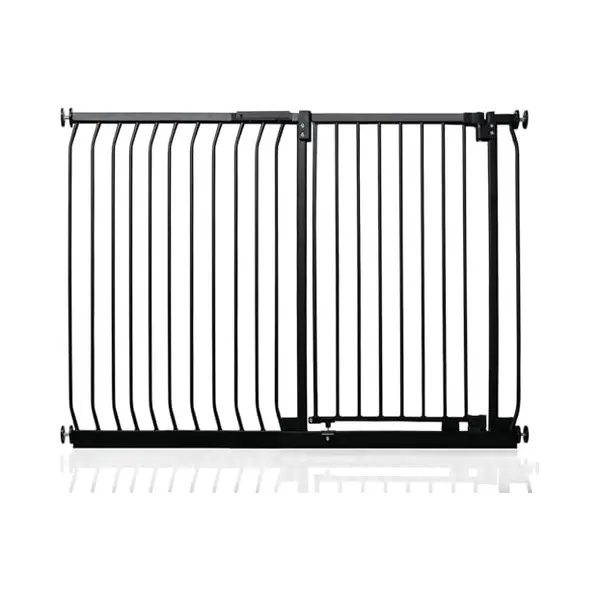 Safetots Extra Tall Elite Safety Gate, 134cm - 143cm, Matt Black, Extra Tall 96.8cm In Height, Pressure Fit Stair Gate, Baby Gate For Doors Hallways thumbnail