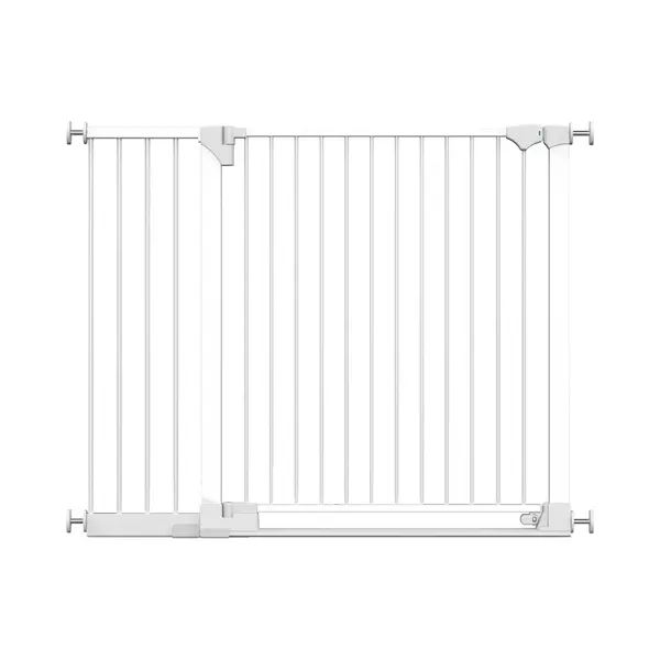 Safetots SafeStep Gate, White, 124cm - 131cm, Extra Low Walkthough, 81cm Extra Wide Doorway, Extra Wide Gate For Stairs, Hallways And Doors, Baby And thumbnail