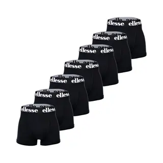 Ellesse Herren Boxer Shorts, 7er Pack - Yema Boxershorts, Logobund, Ohne Eingriff, Cotton Stretch, Schwarz Xl