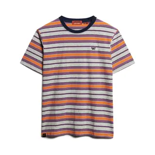 Superdry, Herren, Shirts, Lässig Geschnittenes T-Shirt Mit Streifen, Grau, (Xxl)