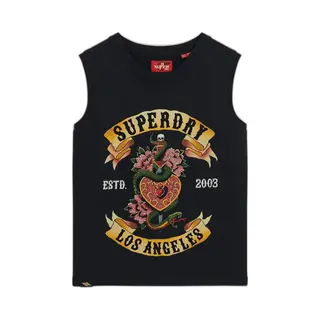 Tanktop Mit Strasssteinen Tattoo-Effekt Damen Superdry