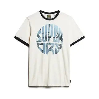Superdry Herren T-Shirt Mit Logo Und Fotoprint Winterweiß Xxxl