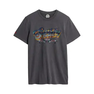 Superdry T-Shirt T-shirt Rock Graphic Band Gris Anthracite