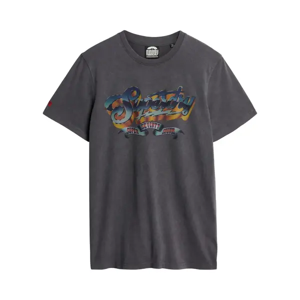 Superdry T-Shirt T-shirt Rock Graphic Band Gris Anthracite thumbnail