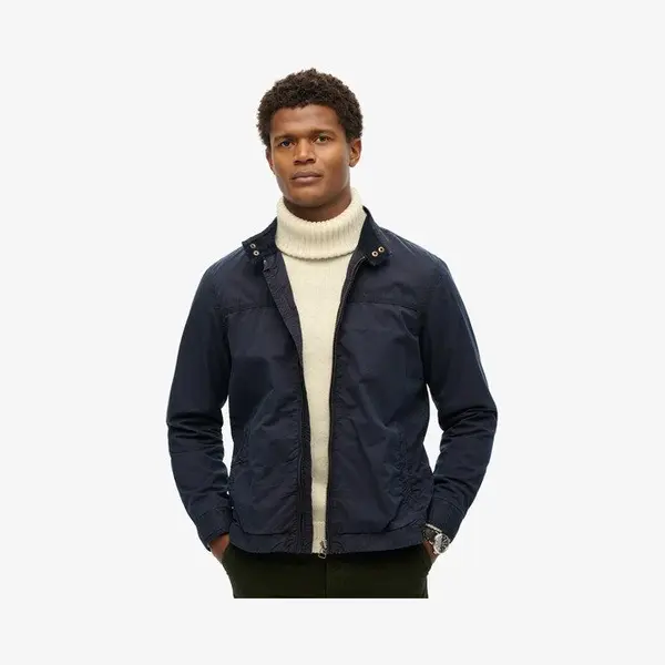 Superdry Herren Klassische Harrington Jacke Finster Marineblau M thumbnail