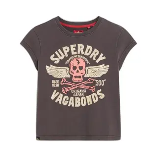 Superdry T-Shirt T-shirt à Mancherons Orné D'affiches