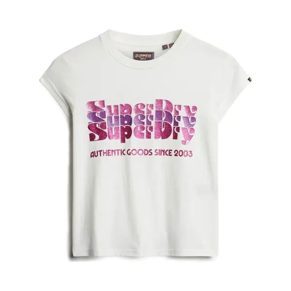 Frau T-Shirt Mit Glitzerndem Logo Superdry Retro thumbnail