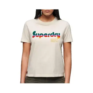 Superdry T-Shirt T-shirt Retro Flock à Manches Courtes