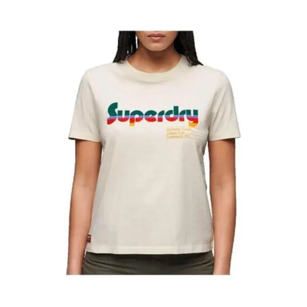 Superdry T-Shirt T-shirt Retro Flock à Manches Courtes thumbnail