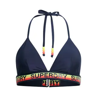 Superdry Logo Triangle Damen Bikinitop Blau/gelb/rot - Xs