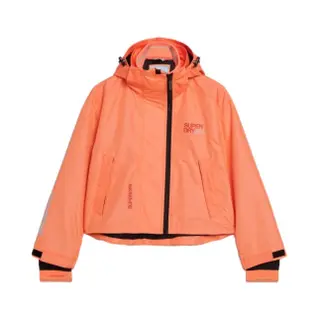 Superdry, Damen, Outdoorjacken, Hooded Emb Windbreaker Jkt Dames Jas - Maat M (12XL), Rot, 12XL