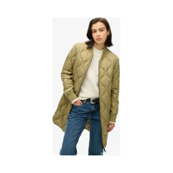 Superdry For Woman. W5011662A Long Lined Jacket Studios Green (M), Casual, Recycled Polister, Sustainable thumbnail