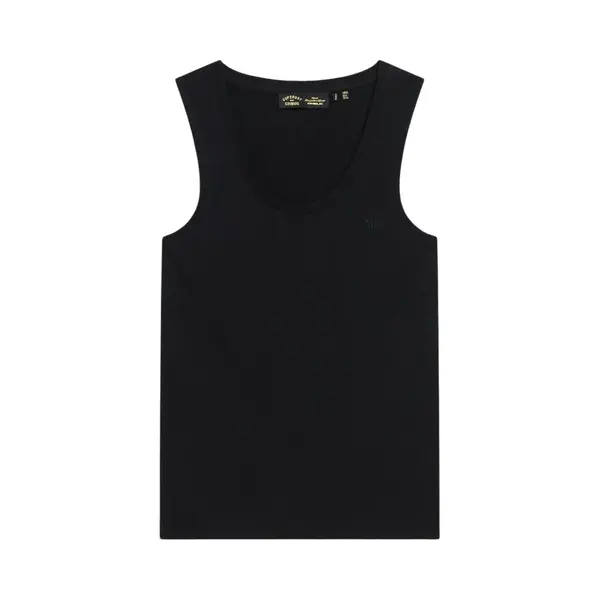 Superdry Damen Tanktop Mit Weitem Rundhalsausschnitt Schwarz 38 thumbnail