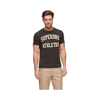 Superdry Herren Vintage Athletic Short Sleeve T-Shirt Dunkelgrau Grün L