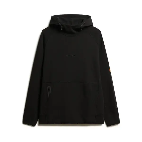 Superdry Herren Lockeres Tech Hoodie Mit Logo Schwarz Xl thumbnail