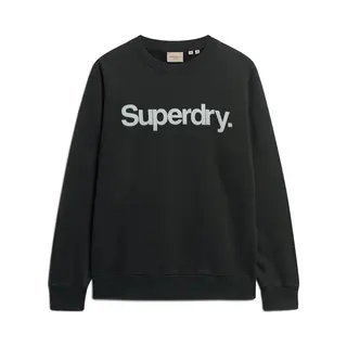 Superdry Herren Core Logo City Sweatshirt Mit Rundhalsausschnitt Schwarz Xxl