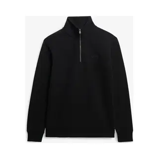 Superdry, Herren, Pullover, Sweatshirt Casual Bequem Sitzend Essential Logo Henley, Schwarz, (3XL)