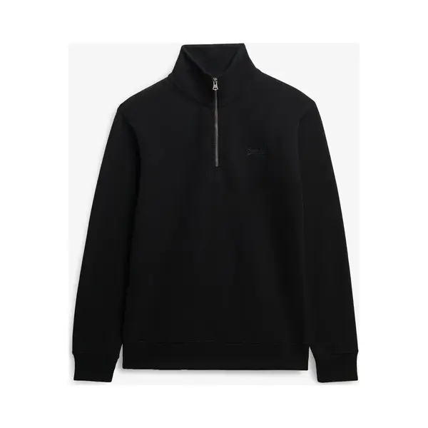 Superdry, Herren, Pullover, Sweatshirt Casual Bequem Sitzend Essential Logo Henley, Schwarz, (3XL) thumbnail