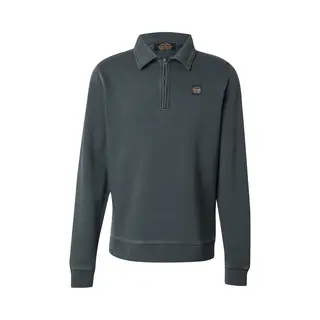 Superdry Für Herren. M2013776A Sweatshirt Mit Halbem Reißverschluss Und Schwarzen Kontrastnähten (Xxl), Lässig, Baumwolle