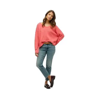 Oversize Damen Pulli Mit V-Ausschnitt Superdry