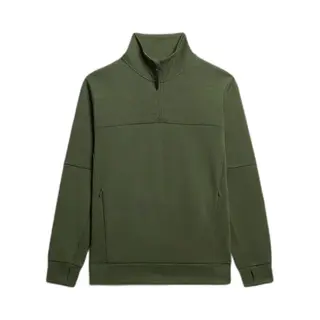 Superdry, Herren, Pullover, Lockeres Tech Sweatshirt Mit Halblangem Reissverschluss, Grün, (Xl)
