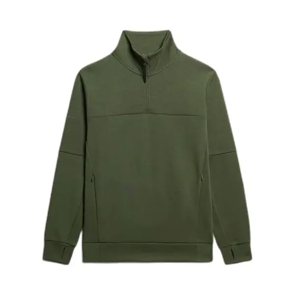 Superdry, Herren, Pullover, Lockeres Tech Sweatshirt Mit Halblangem Reissverschluss, Grün, (Xl) thumbnail