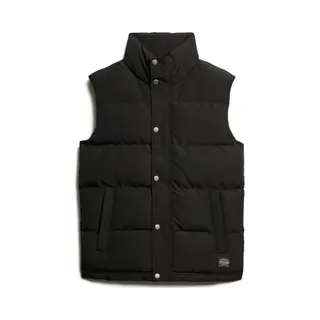 Superdry Herren Everest Weste Ohne Kapuze Schwarz L