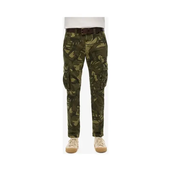 Superdry Herren Core Cargo Hose Konturiertes Tarnmuster 34/32 thumbnail