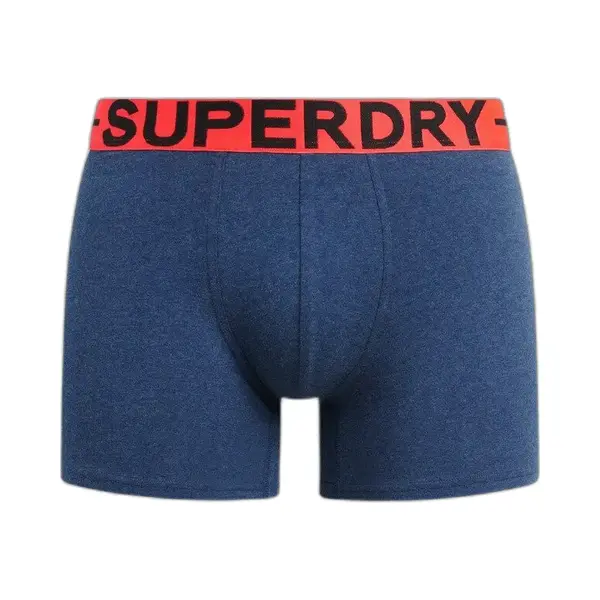 Superdry Herren Boxershorts Im 2er-Pack Dunkles Indigoblau Meliert L thumbnail