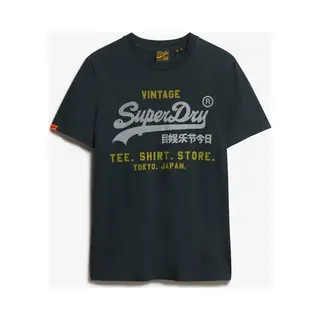 Superdry For Man. M1012212A Heritage T-shirt Navy (S), Casual, Cotton, Short Sleeve