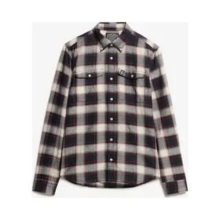 Superdry Herren The Merchant Store – Karohemd Aus Leinen Marineblau Kariert L