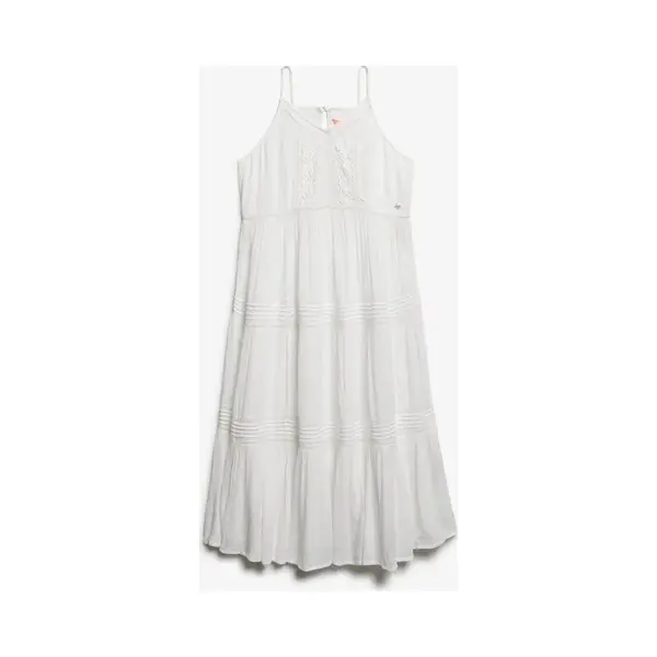 Superdry For Woman. W8011908A Ibiza Long White Strapless Dress (M), Casual, Viscose, Sleeveless / Straps thumbnail