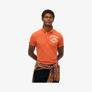 Superdry Herren Vintage Athletic Poloshirt Preppy Orange Xxl
