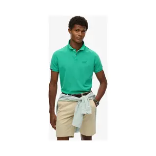 Superdry Heren Polo Shirt Vintage Destroy Logo Groen