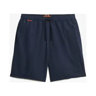 Superdry, Herren, Badehosen, 17" Premium Badeshorts Mit Stickerei, Blau, (M)