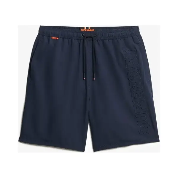 Superdry, Herren, Badehosen, 17" Premium Badeshorts Mit Stickerei, Blau, (M) thumbnail